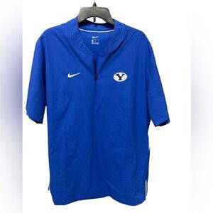 NIKE BYU Pullover Jacket Coaches Vented Back Zipper Sides 1/4 Zip Men's XL